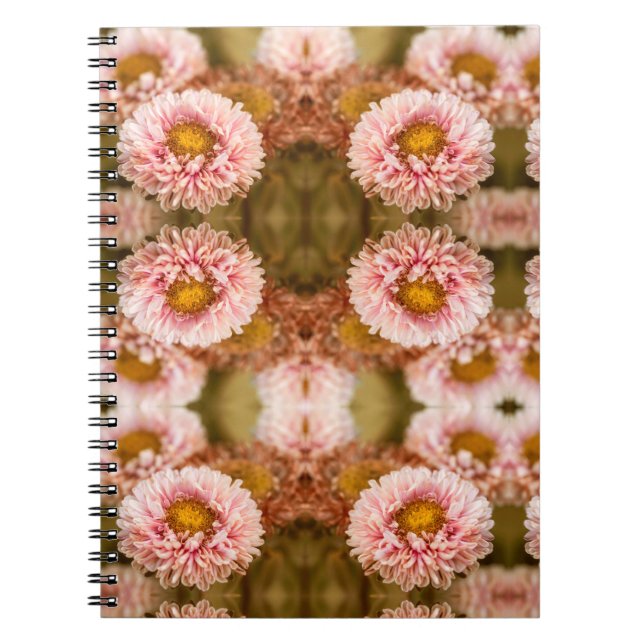 Red White China Aster Anteckningsbok (Framsidan)