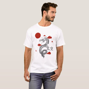 Red White China Dragon T Shirt