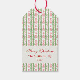 Red & White Chinoiserie Garland Grandmillennial Presentetikett