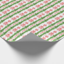 Red & White Chinoiserie Garland Grandmillennial Presentpapper