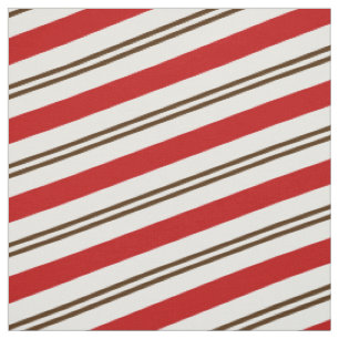 Red White & Chocolate Brown Candy cane Rand Tyg