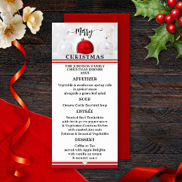 Red White Classic Festive-julmeny Meny