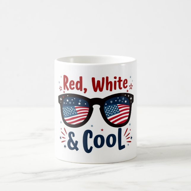 Red White & Coola juli 4:e Mugg (Center)
