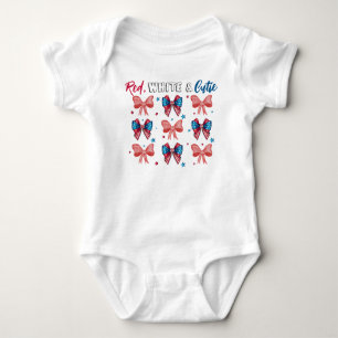 Red White & Cutie,Patriotic Cutie,Rosa Bow Girly T Shirt
