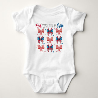 Red White & Cutie,Patriotic Cutie,Rosa Bow Girly T Shirt