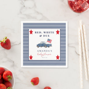 Red White & due Patriotic Baby Shower Napkins Pappersservett