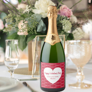 Red white eart namn Valentine Day