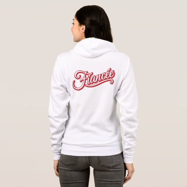 Red & White Fiancée sweat shirt T Shirt (Hel baksida)