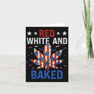 Red White Funny Baked Ogräs Kort