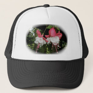 Red & White Fuscia Hat Truckerkeps