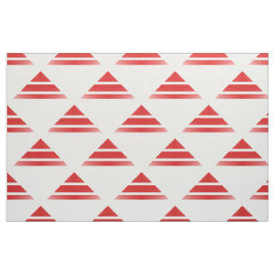 Red White Geo Triangle Mönster Fabric Tyg