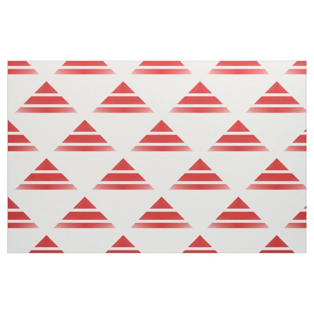Red White Geo Triangle Mönster Fabric Tyg (Fat Quarter)