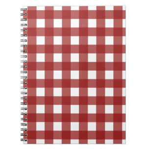 Red White Gingham Check Play Anteckningsbok
