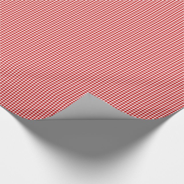 Red-White Gingham-GIFT WRAPPING PAPPER Presentpapper (Hörn)