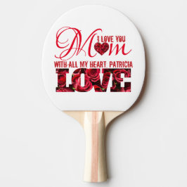 Red White Girly Chic Elegant Modern Mors dag Pingisracket