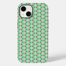 Red, White & Grönt Polka dots Phone Case