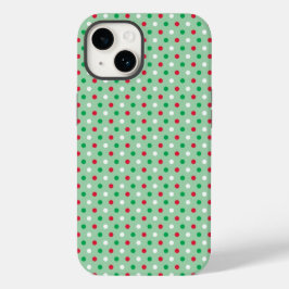 Red, White & Grönt Polka dots Phone Case
