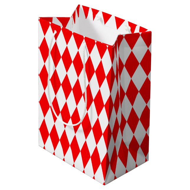 Red White Harlequin Diamonds Checkerss Design (Skapare uppladdad)