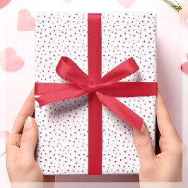 Red & White Heart Gift Presentpapper