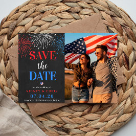 Red White & I Do Save the Date Inbjudningar