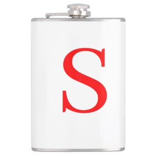 Red & White Initial Brev Monogrammed Plain Fickplunta