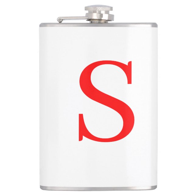 Red & White Initial Brev Monogrammed Plain Fickplunta (Framsidan)