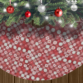 Red White jul Candy Mönster#13 ID1009 Julgransmatta Borstad Polyester