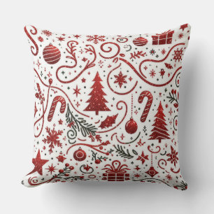 Red White jul Dekorativ kudde