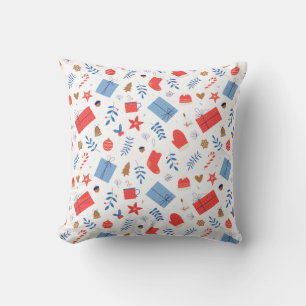 Red White Julhandskar Candy cane Baubles Kudde