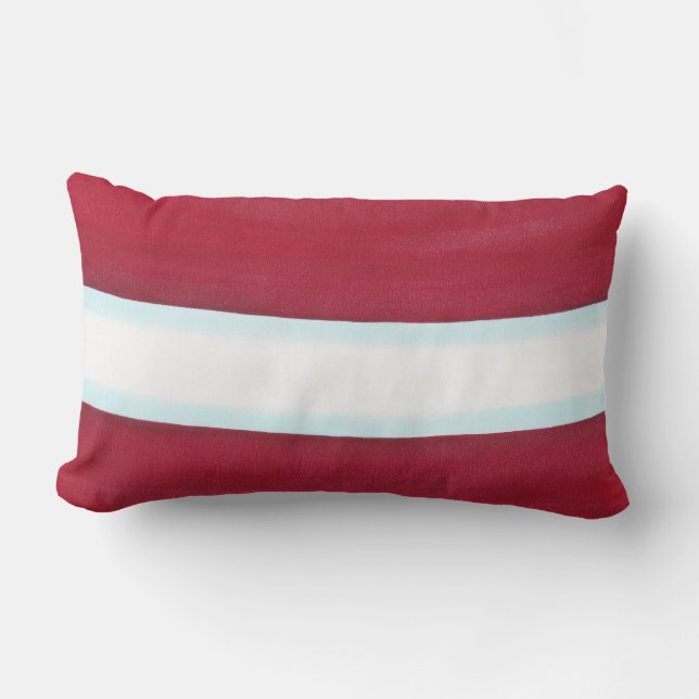 Red White jultomten Waist Lumbar Pillow Lumbarkudde (Framsida)