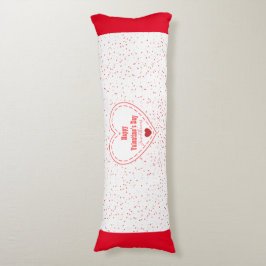 Red White Kärlek Heart Simple Modern Valentines da Kroppskudde