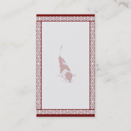 Red & White Koi Anpassade Affärskort Visitkort