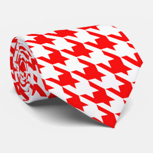 Red & White Large Houndstooth Check Slips