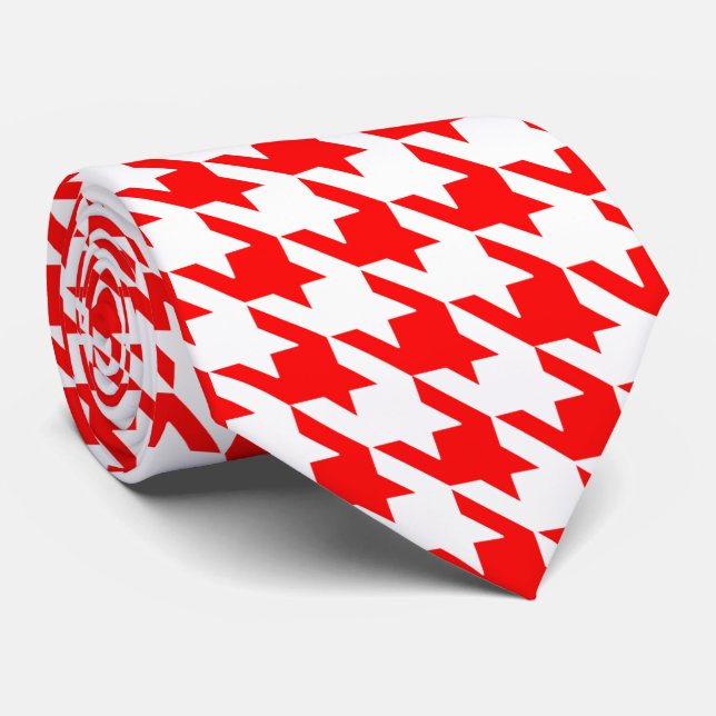 Red & White Large Houndstooth Check Slips (Rullad)