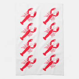 Red White Lobster Seafood 4Nicholas Kökshandduk