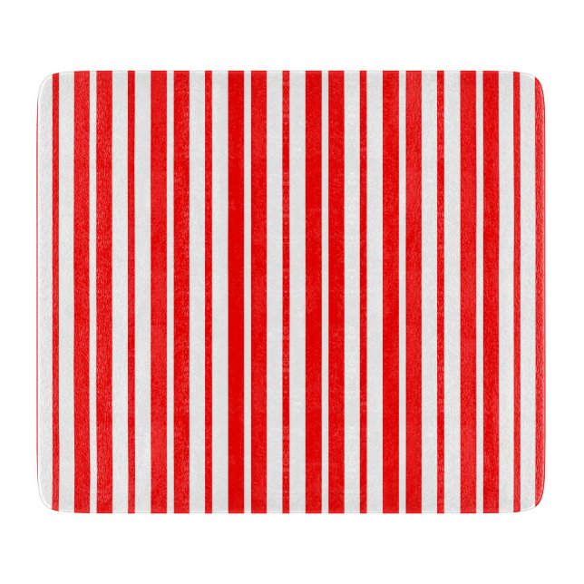 Red White Lodrät Rand Mönster Design (Framsidan)