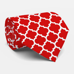 Red White Moroccan Quatrefoil Mönster #5 Slips