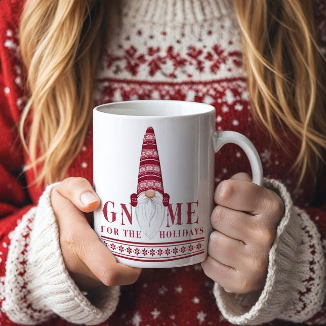 Red & White Nordic | BNI för Helgdagarna Kaffemugg (Skapare uppladdad)