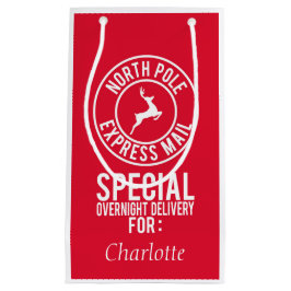Red & White North Pole Express Mail Namn