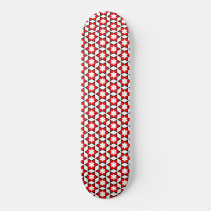 Red White och Black Star mönster Mini Skateboard Bräda 18,5 Cm