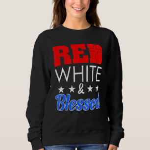 Red White och Blade Lycklig USA Independence day J T Shirt