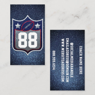Red White och Blue American Football Team Sports Visitkort