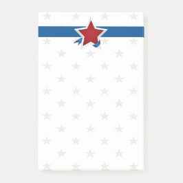 Red White och Blue Americana Mönster Post-it Block
