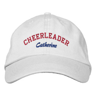 Red, White, och Blue Anpassningsbar CheerLeaders H Broderad Keps
