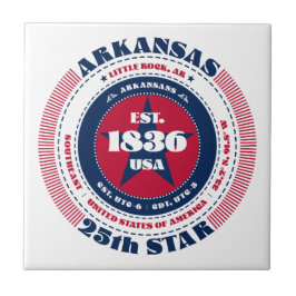 Red, White och Blue Arkansas Ceramic Tile Kakelplatta