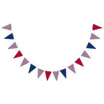 Red White och Blue Bunting Flaggor