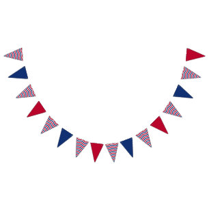 Red White och Blue Bunting Flaggor