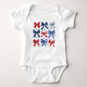Red White och Blue Coquette Bows T Shirt