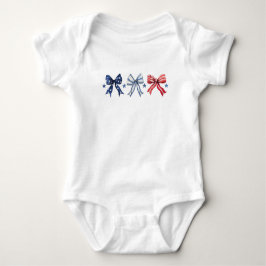 Red White och Blue Coquette Bows T Shirt