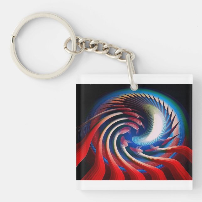 Red White och Blue Fantasy Fractal (Framsidan)